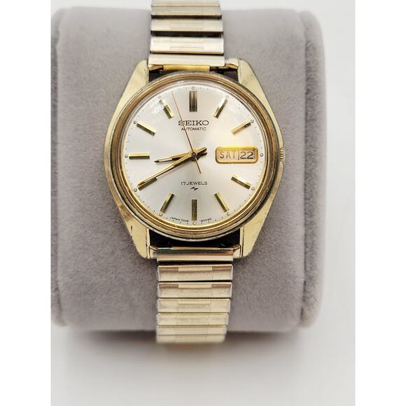 SEIKO Watch 7006-8007 Automatic Day Date Men's 1/40 10KT RGP Discontinued JAPAN - Picture 2 of 16